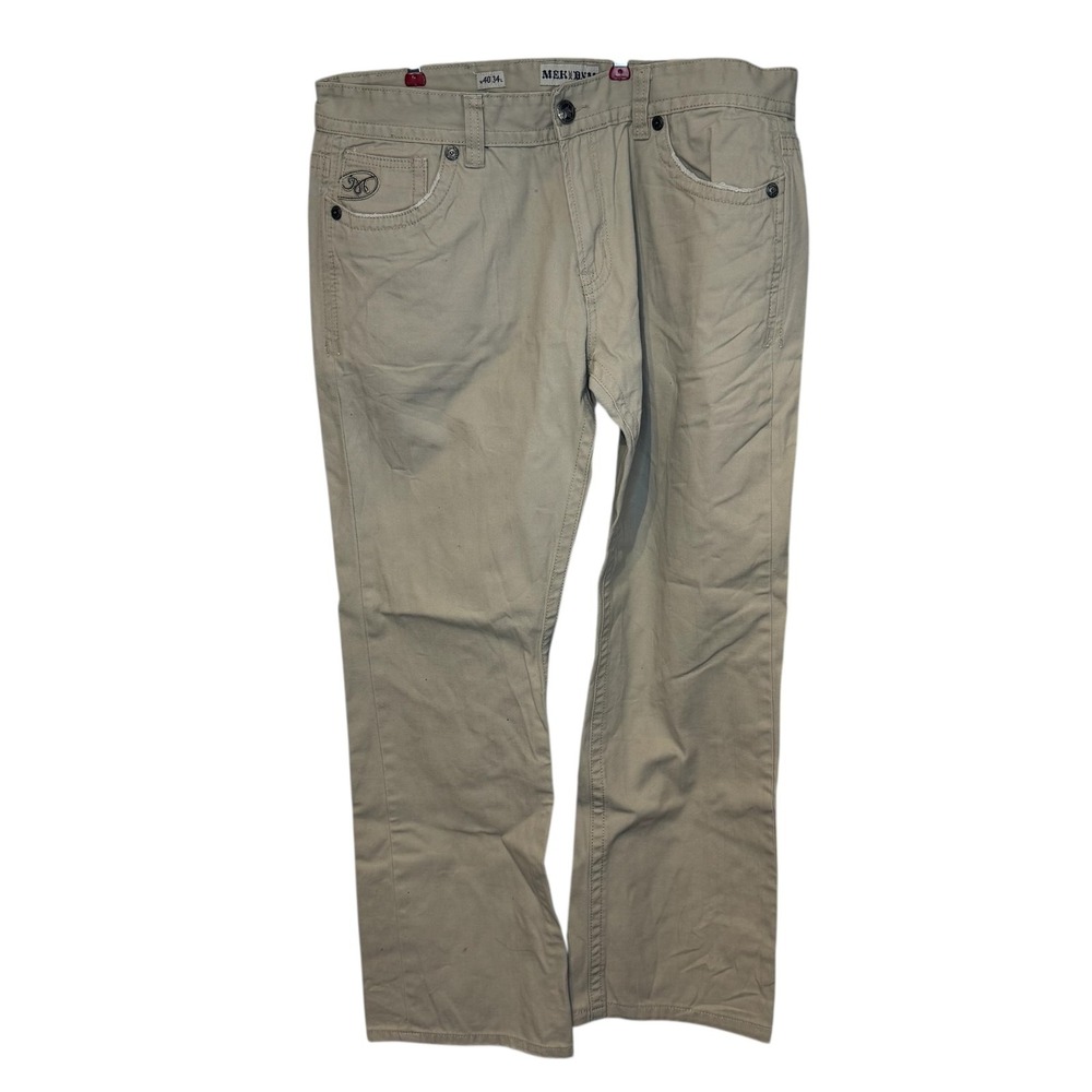 Mek‎ Dnm Men's Jeans Milton T2 Straight Fit 100% Cotton Denim Khaki 40W X 34L